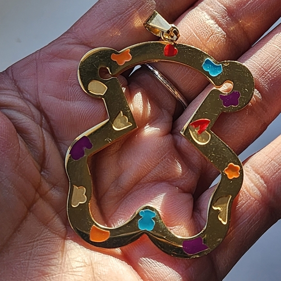 Stainless Steel Colorful Golden Pendant - Picture 6 of 6
